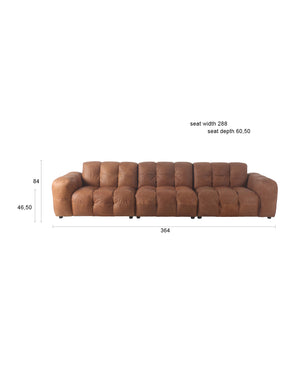 Dutchbone Hackman Seater bank Cognac