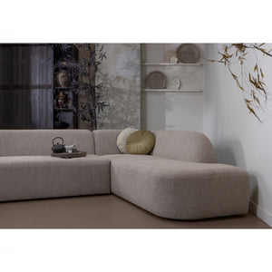 WOOOD Sloping hoekbank rechts Naturel Melange