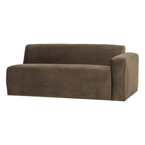 WOOOD Mojo Base 2-zits bank arm rechts velvet Taupe