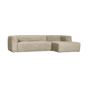 WOOOD Bean hoekbank rechts Structure Velvet Buttermilk