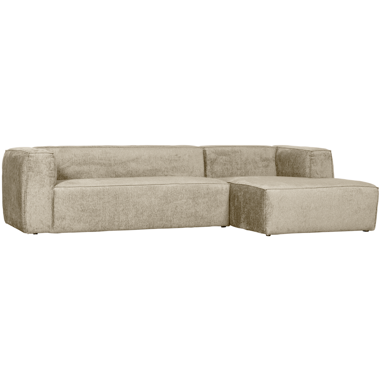 WOOOD Bean hoekbank rechts Structure Velvet Buttermilk