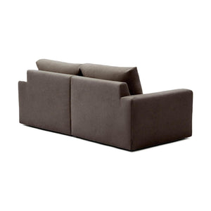 Kave Home Alea 3-zitsbank met chaise longue links Donkerbruin