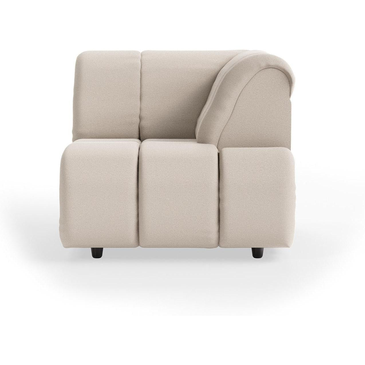 HKliving Wave bank right high arm Cosy Beige