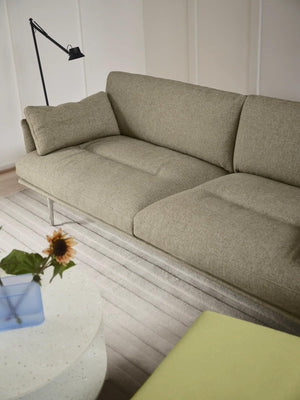 Muuto Outline Soft 3-zitsbank Clay 12/Grijs