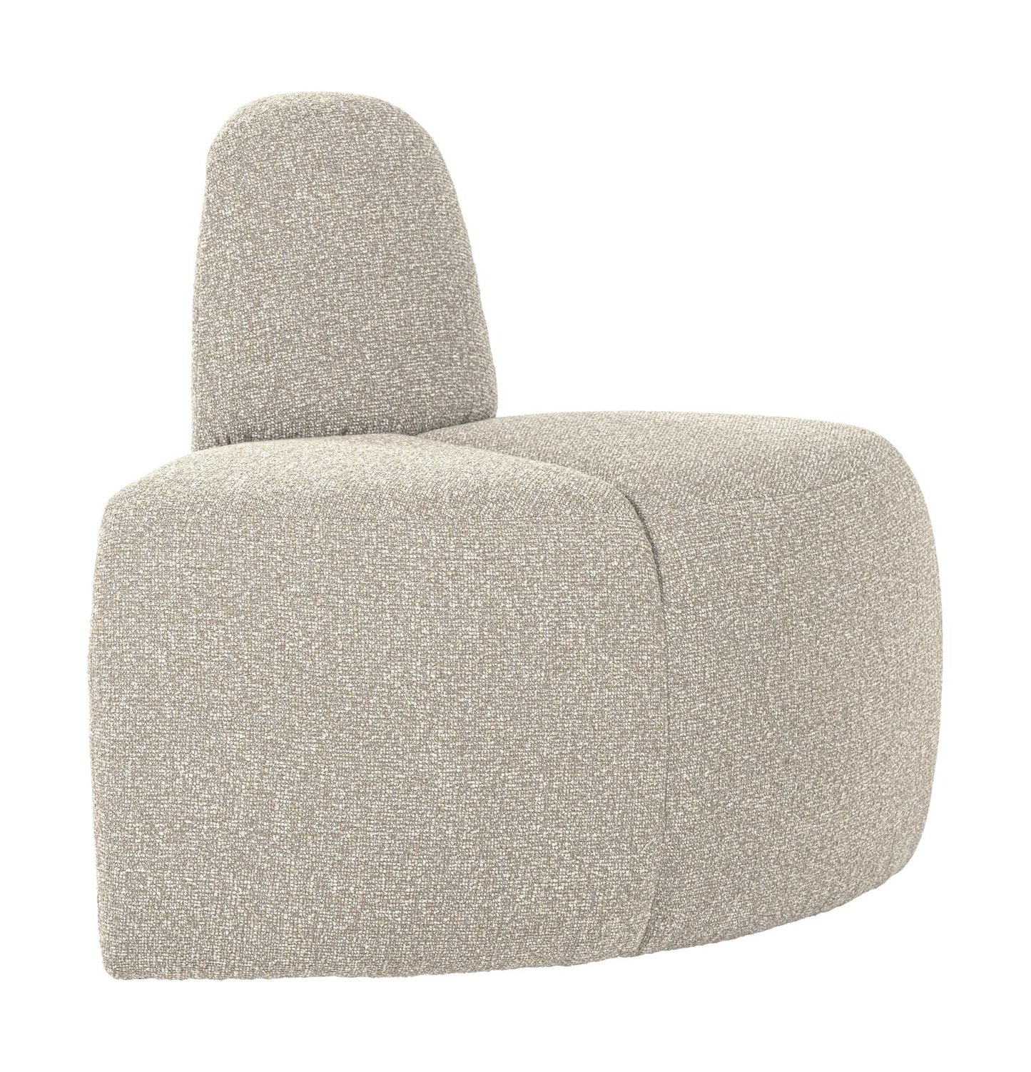 WOOOD Mojo eetbank hoek rond rugleuning Bouclé Beige Melange