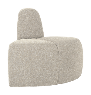 WOOOD Mojo eetbank hoek rond rugleuning Bouclé Beige Melange
