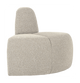 WOOOD Mojo eetbank hoek rond rugleuning Bouclé Beige Melange