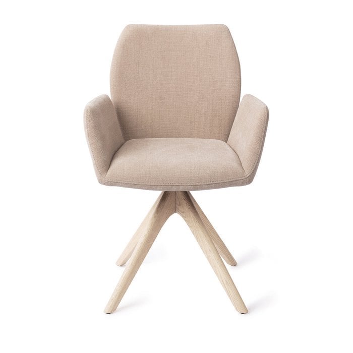 Jesper Home Misaki eetkamerstoel Sand Strand revolve oak bleach