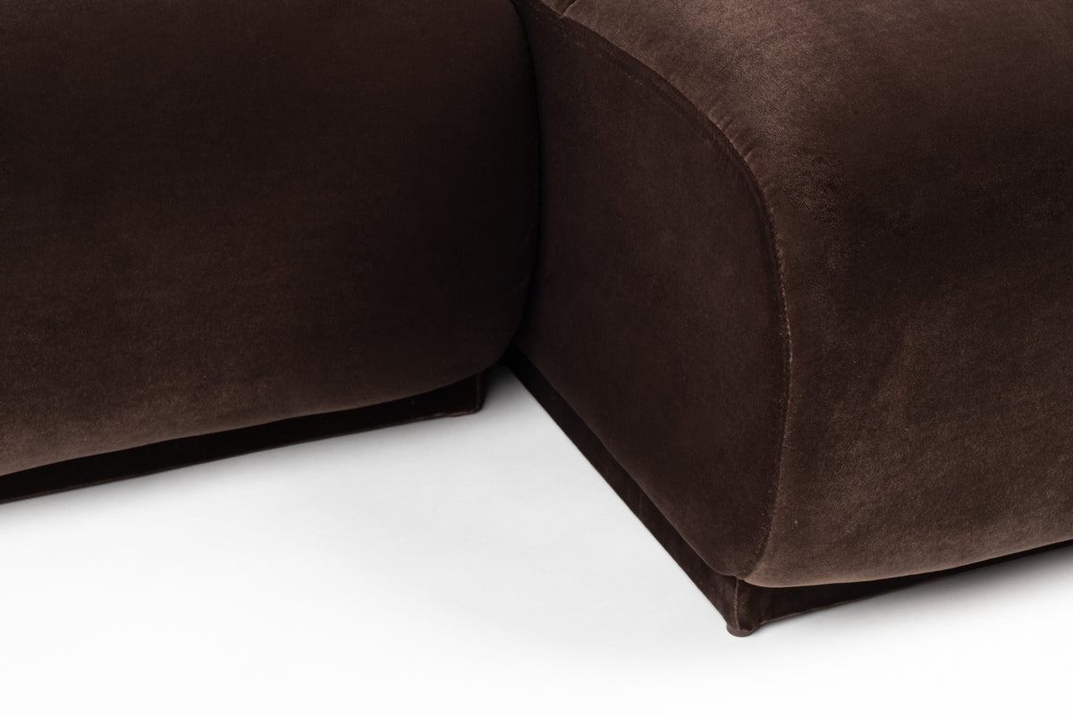 Zuiver Hazel 3,5-zitsbank Chaise Longue rechts Bruin