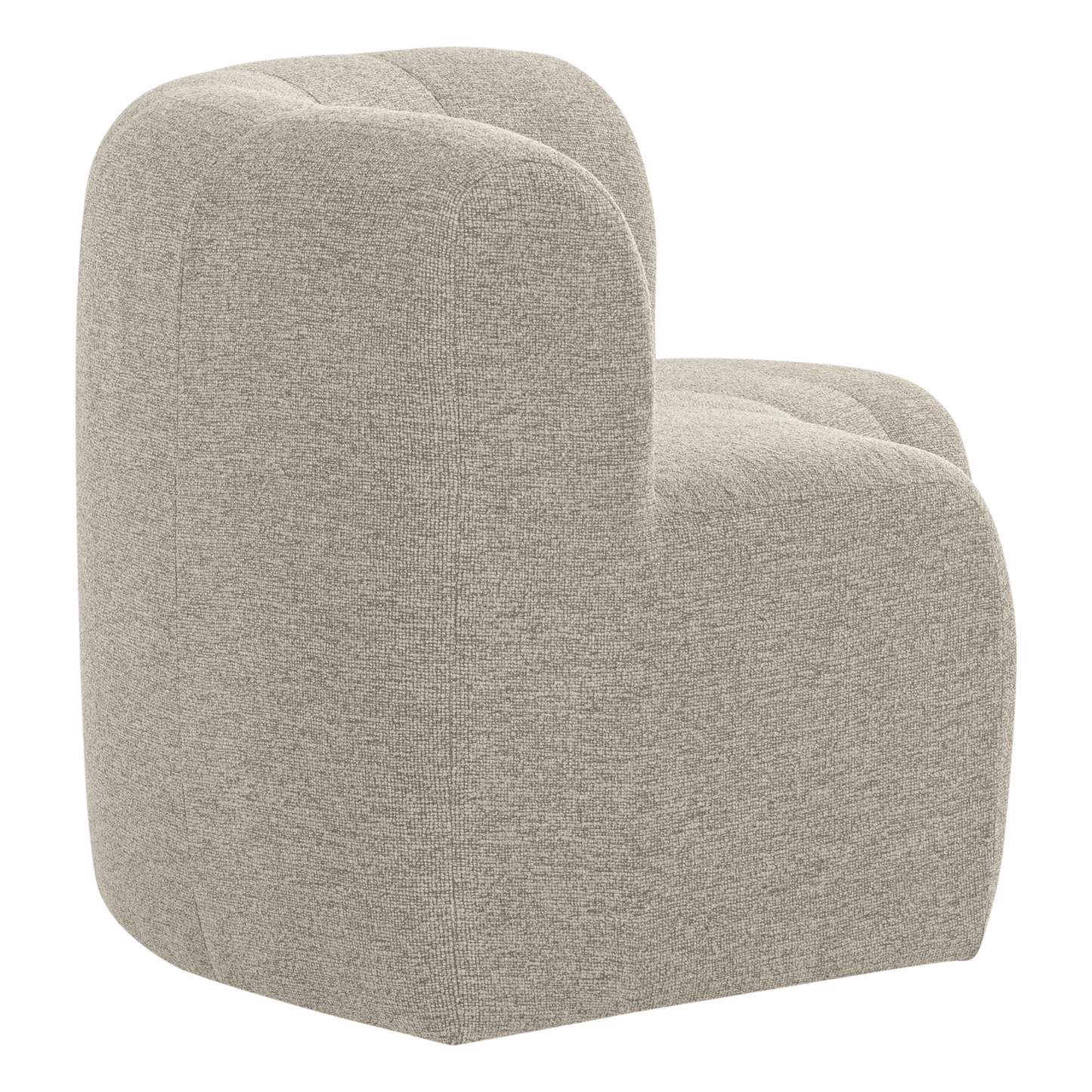 WOOOD Mojo Base eetbank halfronde hoek rugleuning bouclé Beige