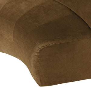 WOOOD Mojo Base eetbank halfronde hoek rugleuning velvet Honinggeel