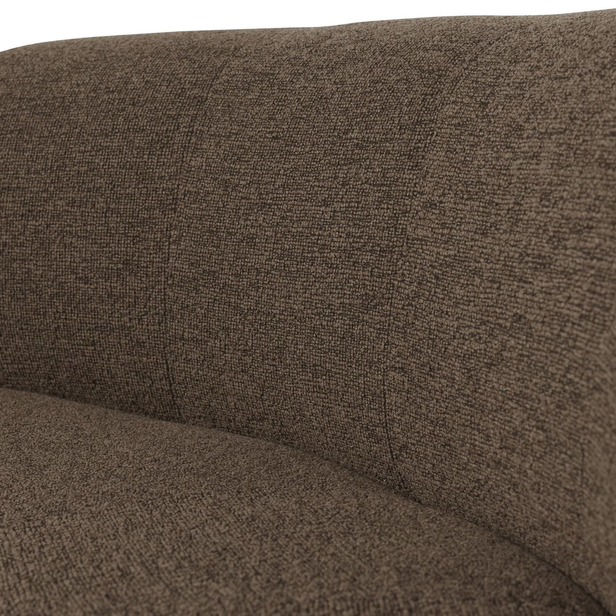 WOOOD Mojo Base eetbank halfronde hoek rugleuning bouclé Bruin