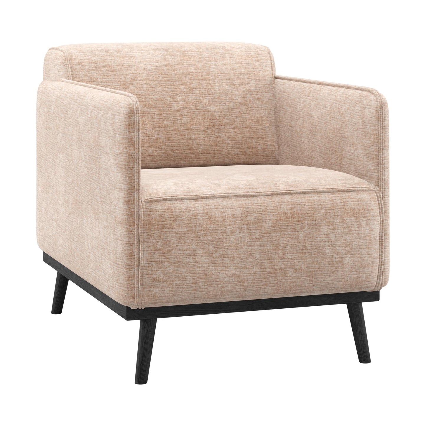 WOOOD Statement fauteuil met arm Chenille Velvet Naturel