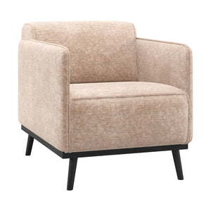 WOOOD Statement fauteuil met arm Chenille Velvet Naturel