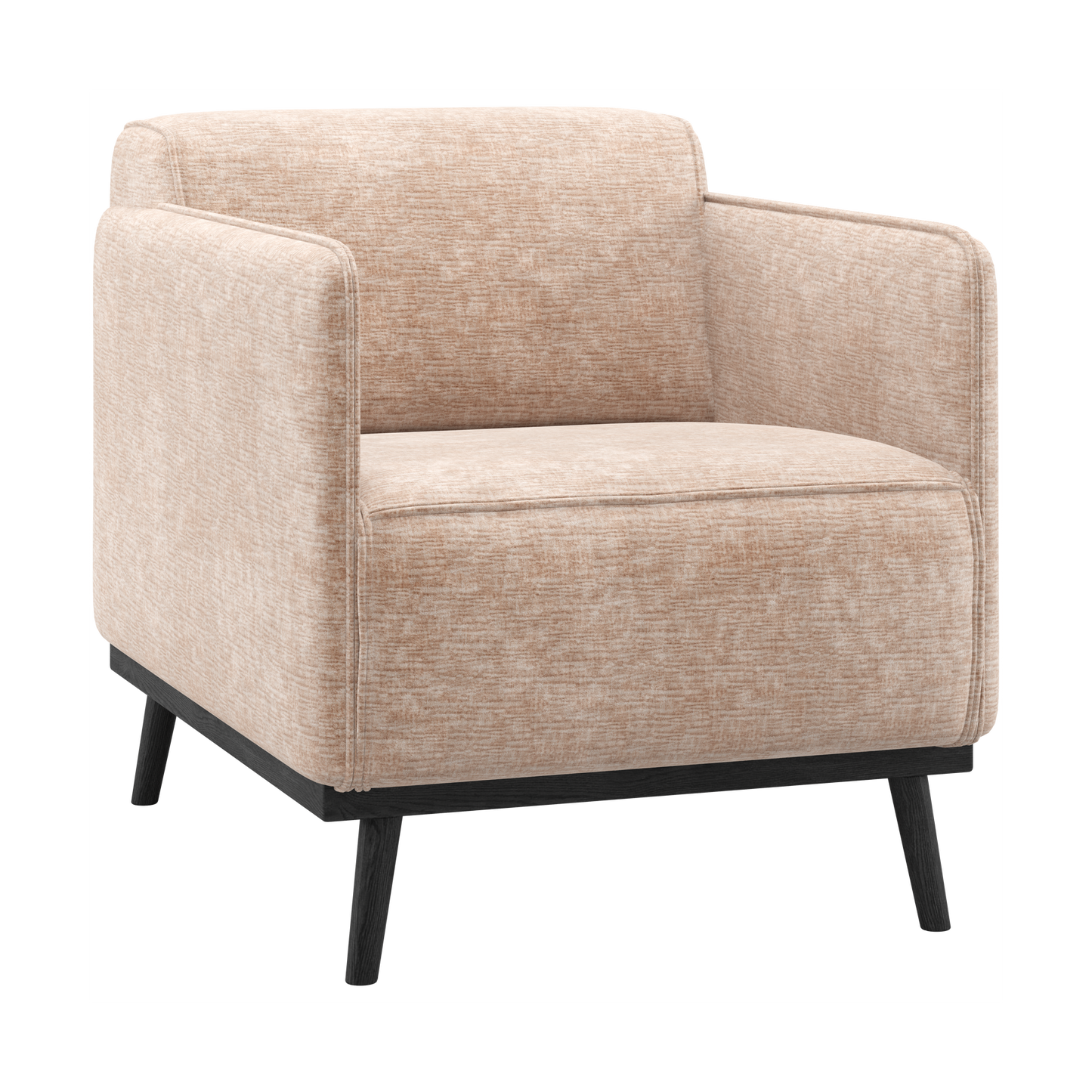 WOOOD Statement fauteuil met arm Chenille Velvet Naturel