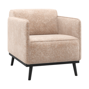 WOOOD Statement fauteuil met arm Chenille Velvet Naturel