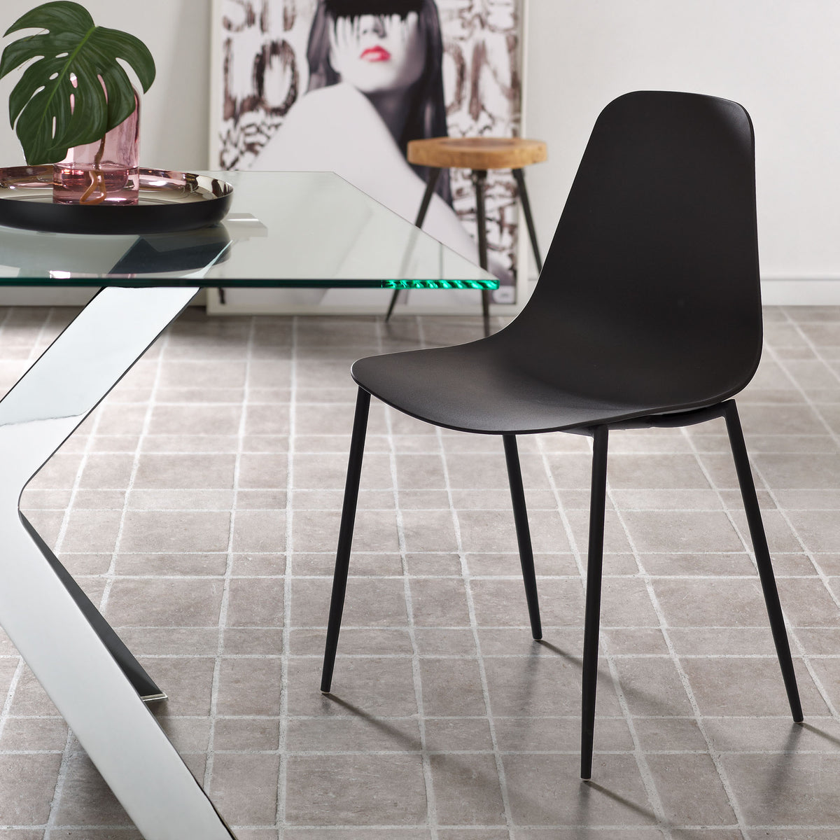 Kave Home Whatts eetkamerstoel Black