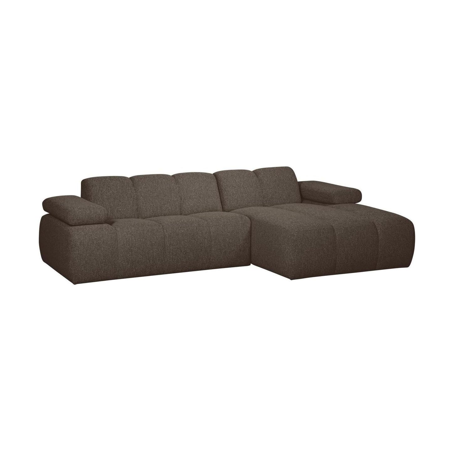 WOOOD Mojo chaise longue bank rechts bouclé Bruin Melange