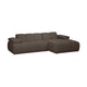 WOOOD Mojo chaise longue bank rechts bouclé Bruin Melange