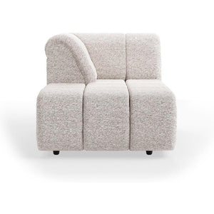 HKliving Wave bank left divan Sneak Light Grey
