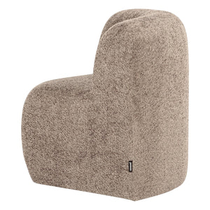 WOOOD Mojo Base eetbank hoek met rugleuning wollig Donkerzand