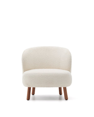 Kave Home Ulit fauteuil White walnoot