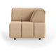 HKliving Wave bank right high arm Royal Velvet Cream