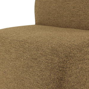 WOOOD Mojo Base eetkamerbank 84 cm met rugleuning bouclé Geel/Bruin