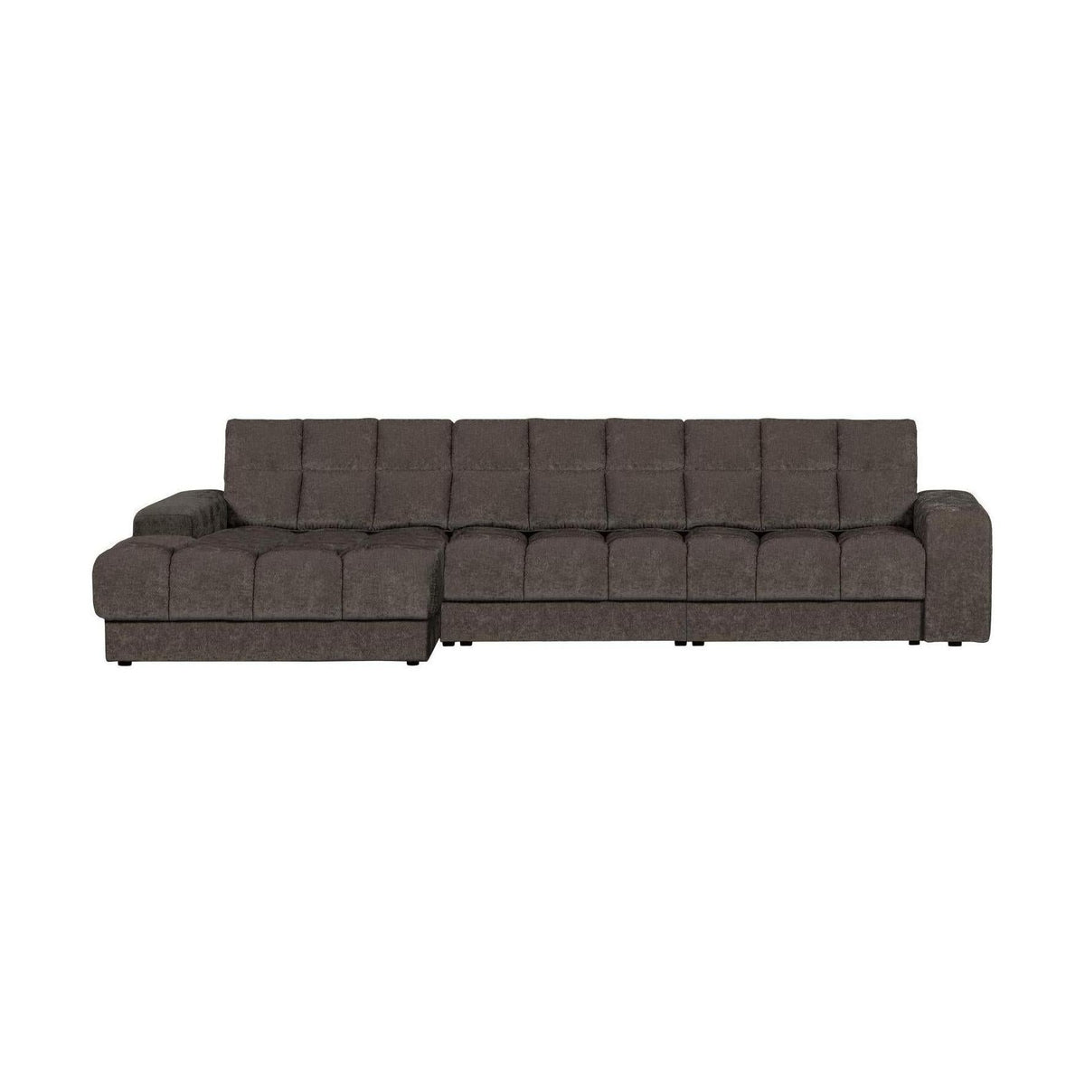 WOOOD Second Date chaise longue bank links velvet Warmgrijs