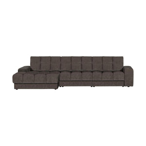 WOOOD Second Date chaise longue bank links velvet Warmgrijs