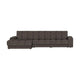 WOOOD Second Date chaise longue bank links velvet Warmgrijs