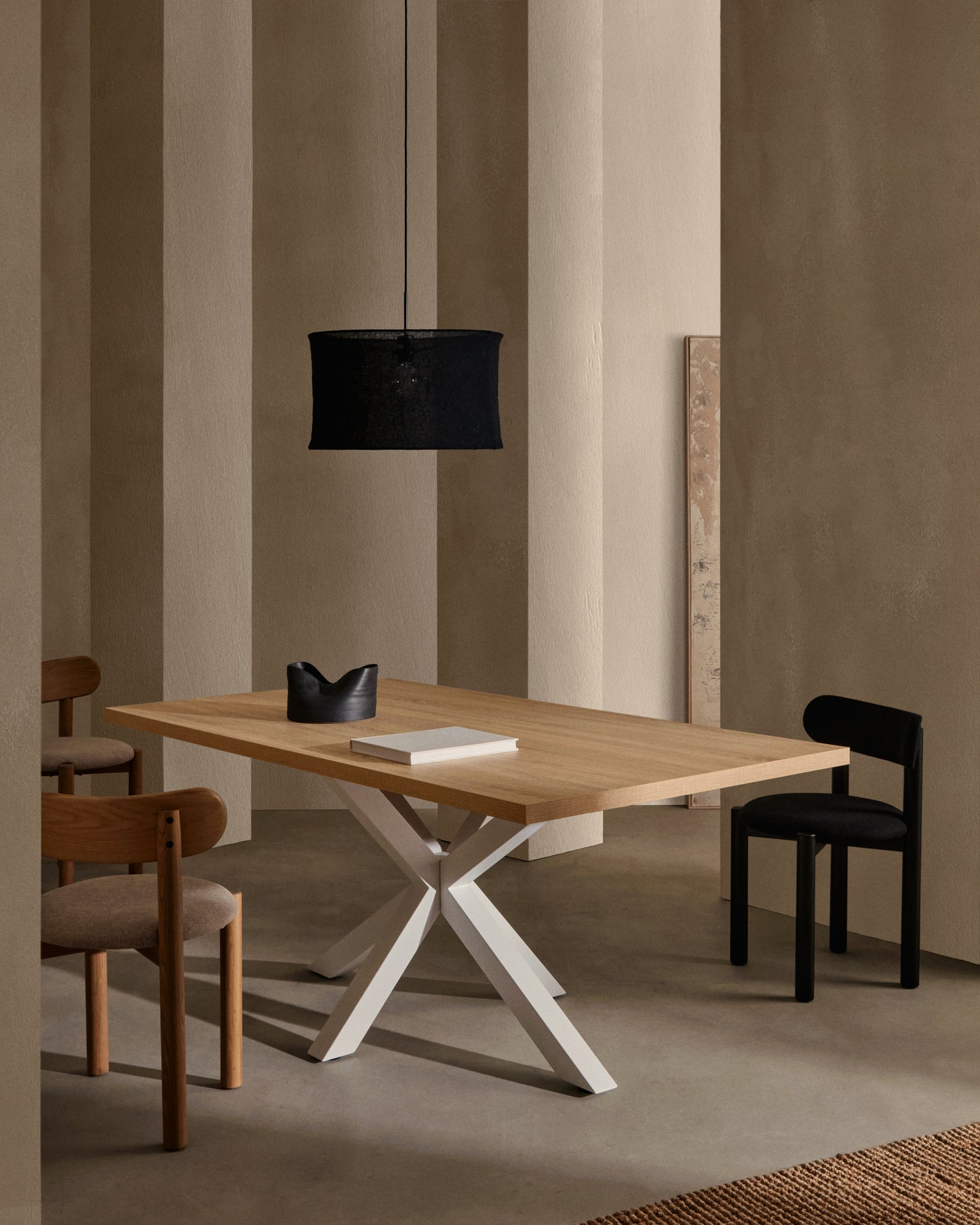 Kave Home Argo eettafel rechthoek 200x100 cm Natural/White