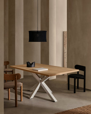 Kave Home Argo eettafel rechthoek 200x100 cm Natural/White