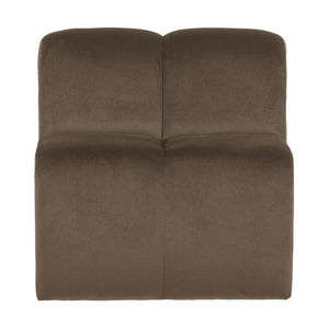 WOOOD Mojo eetkamerbank 84 cm met rugleuning velvet Taupe