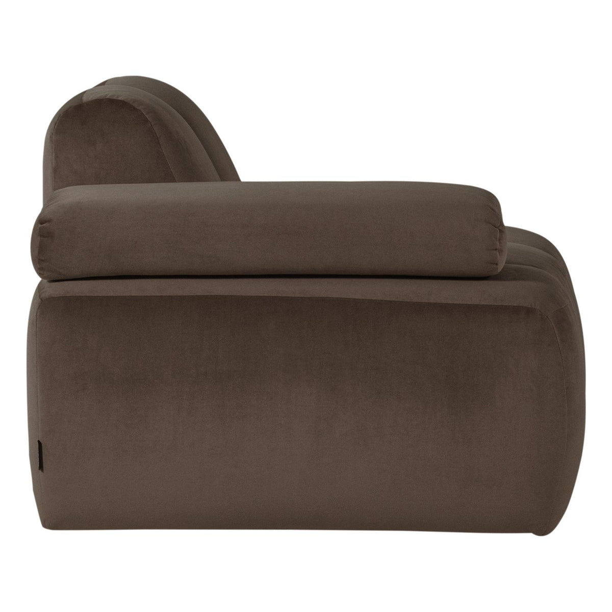 WOOOD Mojo 1-zits bank arm links velvet Bruin