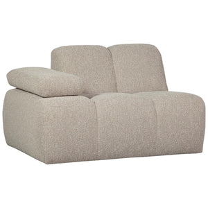WOOOD Mojo 1-zits bank arm links bouclé Beige