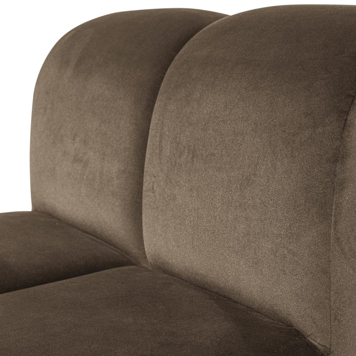 WOOOD Mojo eetkamerbank 84 cm met rugleuning velvet Taupe