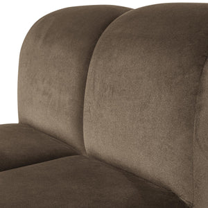 WOOOD Mojo eetkamerbank 84 cm met rugleuning velvet Taupe