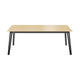 Mobitec Brest T0100 eettafel rechthoek 240x100 cm mat gelakt eiken poot zwart
