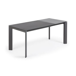 Kave Home Axis eettafel uitschuifbaar 120/180x80 cm Grijs