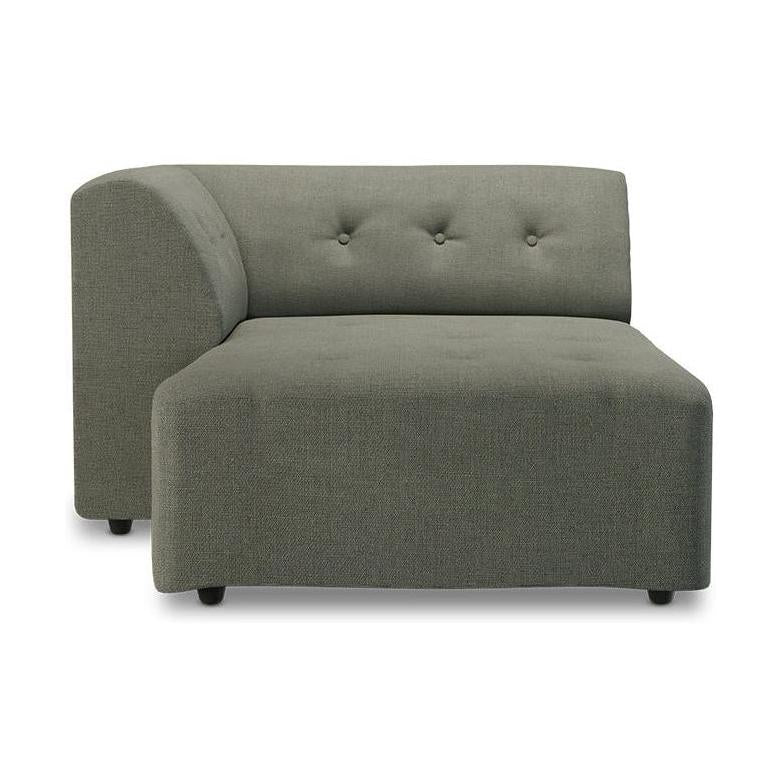 HKliving Vint bank left divan Linen Army Green