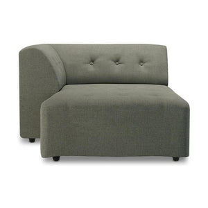 HKliving Vint bank left divan Linen Army Green