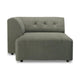 HKliving Vint bank left divan Linen Army Green