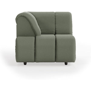 HKliving Wave bank left high arm Linen Army Green