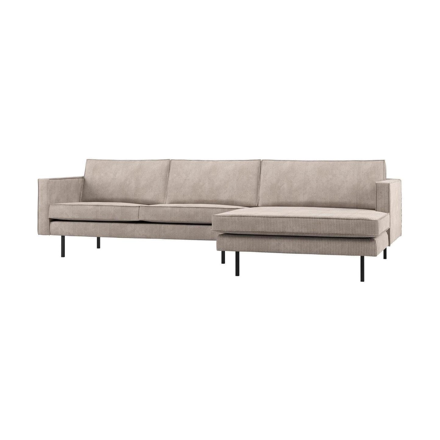 WOOOD Rodeo bank chaise longue rechts Donkerzand
