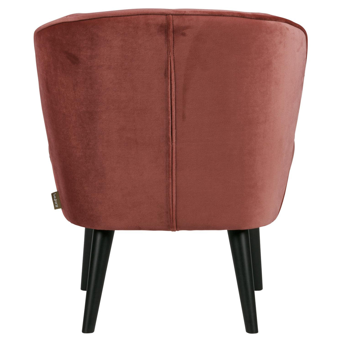 WOOOD Sara fauteuil velvet Bordeauxrood