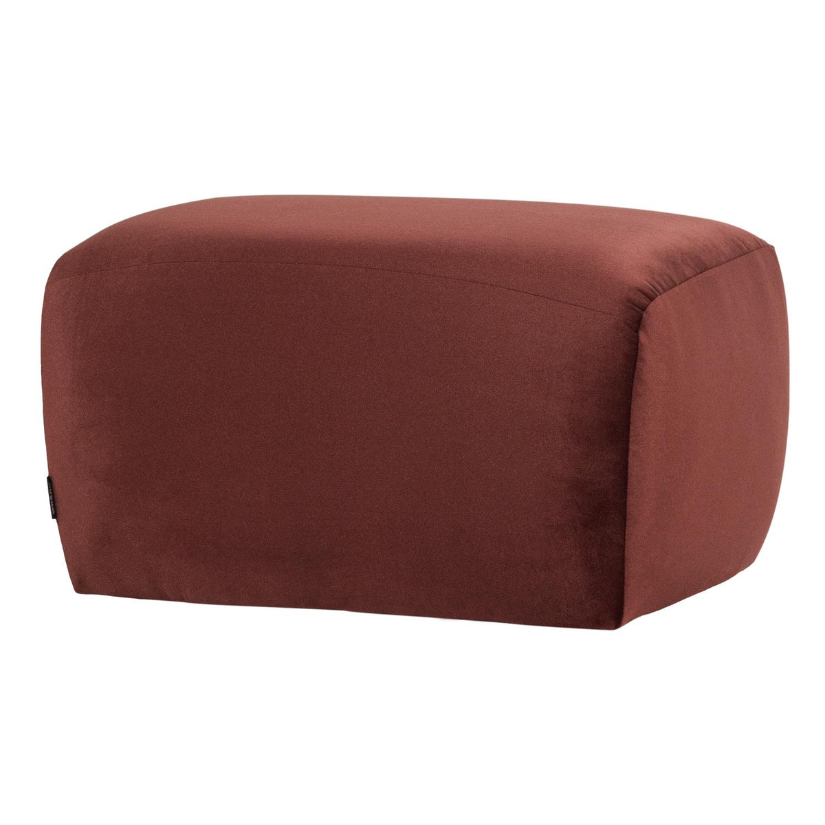 WOOOD Mojo Base poef velvet Kastanjebruin