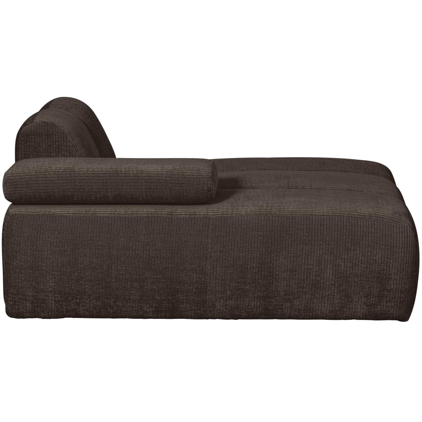 WOOOD Mojo chaise longue bank arm links ribstof Bruin