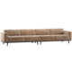 WOOOD Statement XL 4-zits bank 372 cm Chenille Velvet Taupe