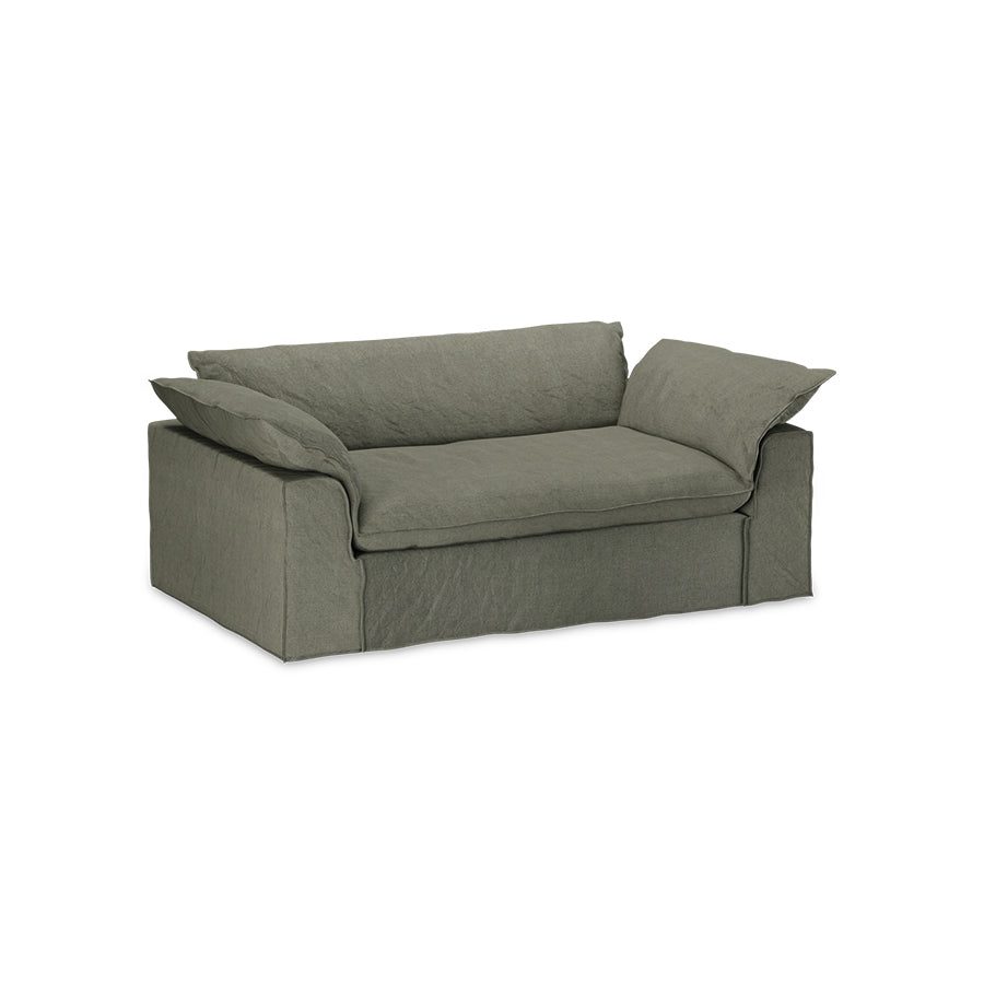 HKliving Nomad bank 204 cm Linen Army Green